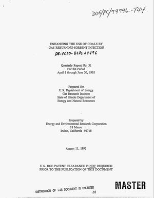 Enhancing the use of coals by gas reburning-sorbent injection. Quarterly report, April 1, 1995--June 30, 1995