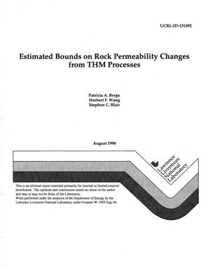 Estimated bounds on rock permeability changes from THM Processes