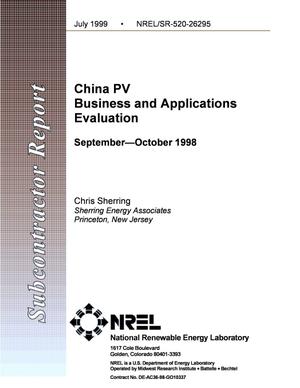 China PV Business and Applications Evaluation