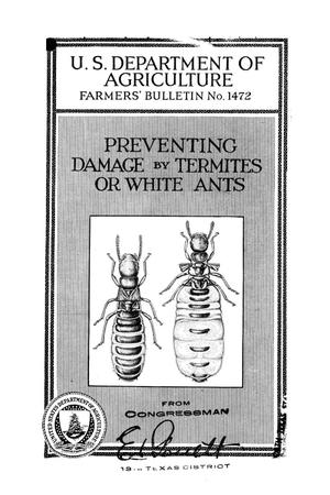 Preventing damage by termites or white ants.