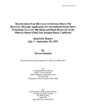 Reactivation of an Idle Lease to Increase Heavy Oil Recovery through Application of Conventional Steam Drive Technology in a Low Dip Slope and Basin Reservoir in the Midway-Sunset Field, San Jaoquin Basin, California