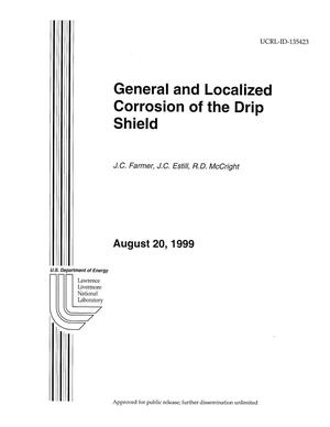 General and localized corrosion of the drip shield