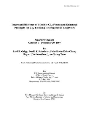 Improved Efficiency of Miscible C02 Floods and Enhanced Prospects for C02 Flooding Heterogeneous Reservoirs