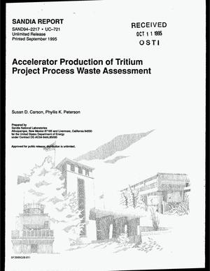 Accelerator Production of Tritium project process waste assessment
