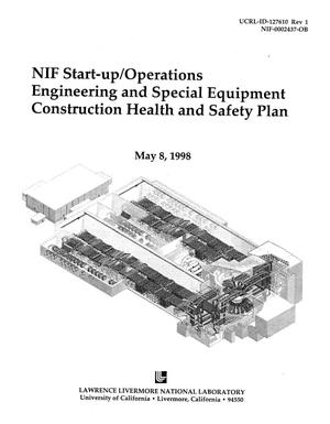 National Ignition Facility start-up/operations engineering and special equipment construction health and safety plan