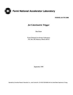 Jet calorimetric trigger