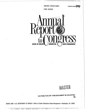 Annual report to Congress