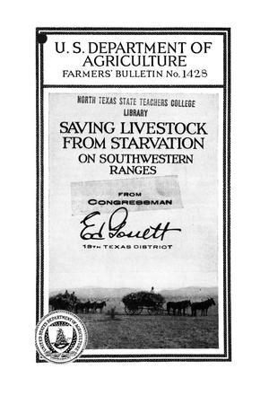 Saving livestock from starvation on southwestern ranges.