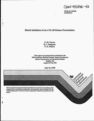 Shock initiation of an {epsilon}-CL-20-estane formulation
