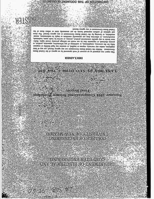 Summer 1994 Computational Science Workshop. Final report
