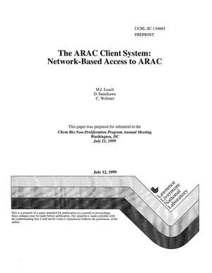 The ARAC client system: network-based access to ARAC