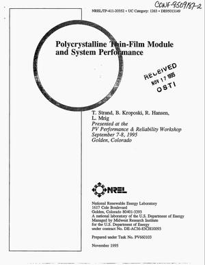 Polycrystalline thin-film module and system performance