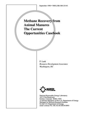Methane Recovery from Animal Manures The Current Opportunities Casebook
