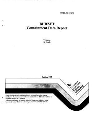 BURZET containment data report