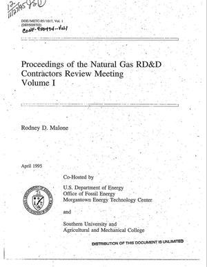 Proceedings of the natural gas RD&D contractors review meeting, Volume I
