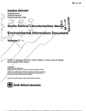 Sandia National Laboratories/New Mexico Environmental Information Document - Volume 1
