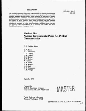 Hanford Site National Environmental Policy Act (NEPA) characterization. Revision 7