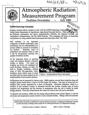 Primary view of object titled 'Atmospheric Radiation Measurement Program Facilities Newsletter, July 1999.'.