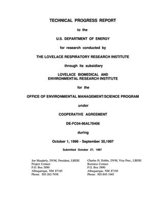 Improved risk estimated from carbon tetrachloride. Annual progress report, October 1, 1996--September 30, 1997