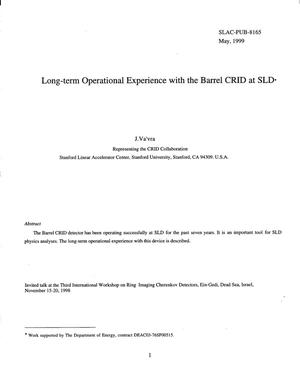 Long-term Operational Experience with the Barrel CRID at SLD