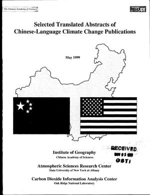 Selected Translated Abstracts of Chinese-Language Climate Change Publications