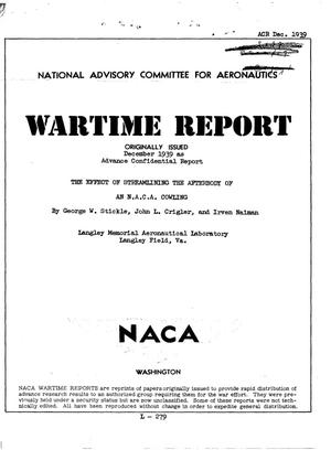 The Effect of Streamlining the Aterbody of an N.A.C.A. Cowling