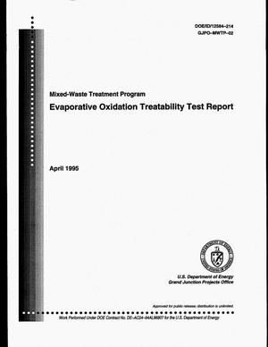 Evaporative oxidation treatability test report