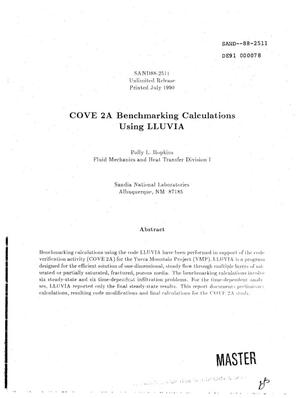 COVE 2A benchmarking calculations using LLUVIA