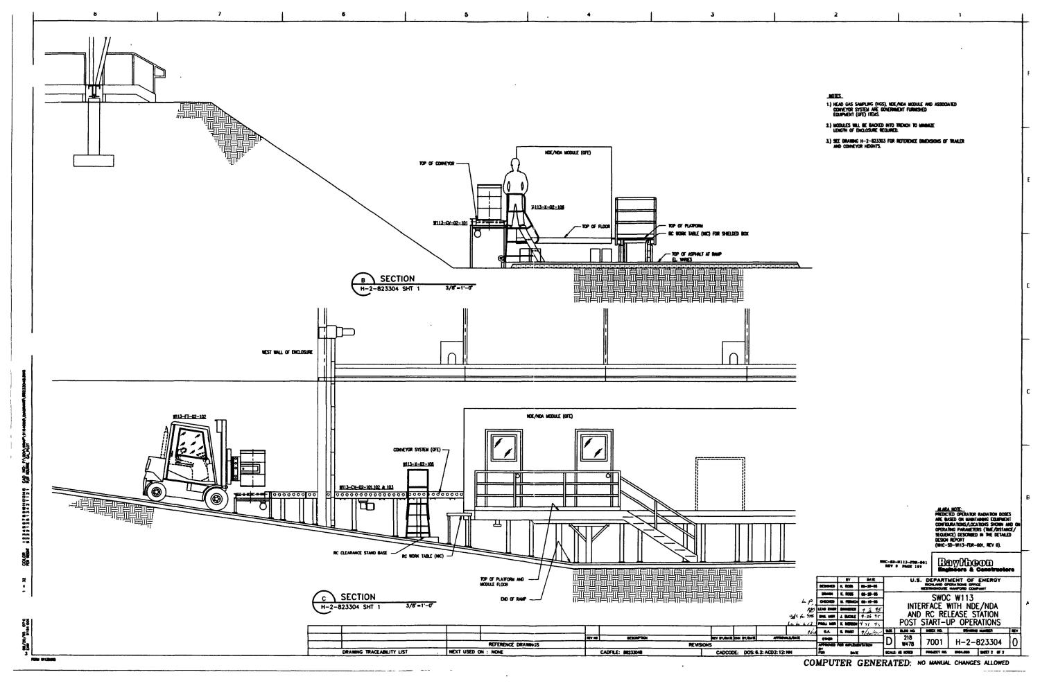 Solid Waste Operations Complex W-113, Detail Design Report (Title II). Volume 2: Solid waste retrieval facilities -- Phase 1, detail design drawings
                                                
                                                    [Sequence #]: 87 of 95
                                                