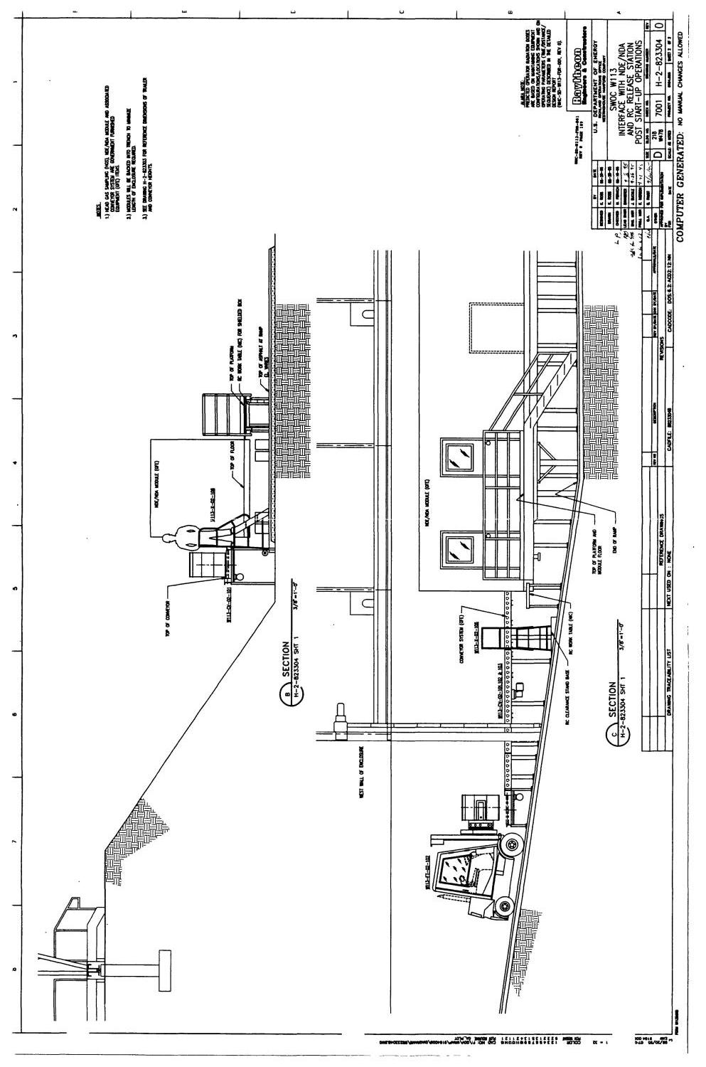 Solid Waste Operations Complex W-113, Detail Design Report (Title II). Volume 2: Solid waste retrieval facilities -- Phase 1, detail design drawings
                                                
                                                    [Sequence #]: 87 of 95
                                                