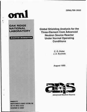 Global shielding analysis for the three-element core advanced neutron source reactor under normal operating conditions
