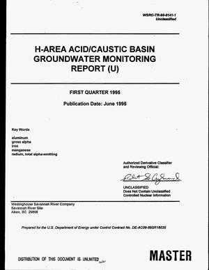 H-Area Acid/Caustic Basin groundwater monitoring report. First quarter 1995