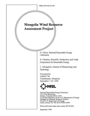Mongolia wind resource assessment project