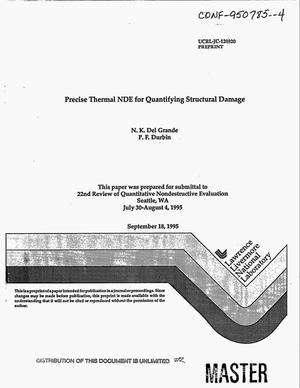 Precise thermal NDE for quantifying structural damage