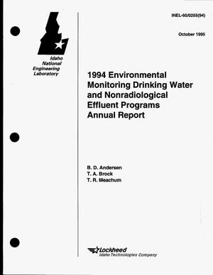 1994 Environmental monitoring drinking water and nonradiological effluent programs annual report
