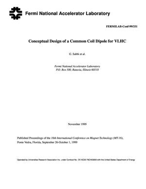 Conceptual design of a common coil dipole for VLHC