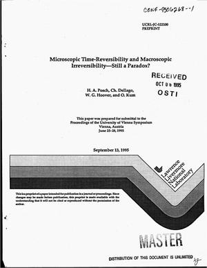 Microscopic time-reversibility and macroscopic irreversibility: Still a paradox