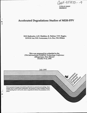 Accelerated degradation studies of MEH-PPV
