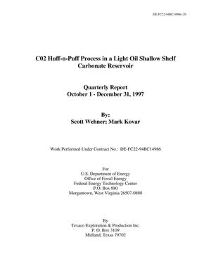 C02 Huff-n-Puff Process in a Light Oil Shallow Shelf Carbonate Reservoir