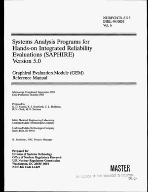 Systems analysis programs for hands-on integrated reliability evaluations (SAPHIRE), Version 5.0