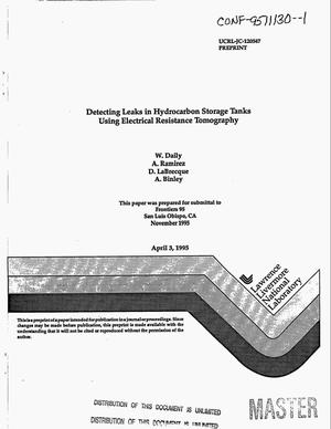 Detecting leaks in hydrocarbon storage tanks using electrical resistance tomography