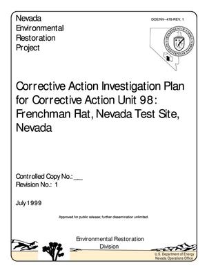 Corrective Action Investigation Plan for Corrective Action Unit 98: Frenchman Flat, Nevada Test Site, Nevada (Revision 1)