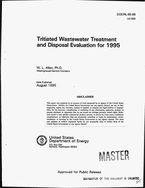 Tritiated wastewater treatment and disposal evaluation for 1995