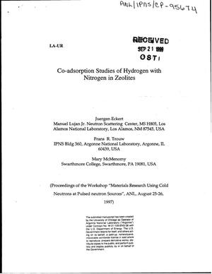 Co-adsorption studies of hydrogen with nitrogen in zeolites.