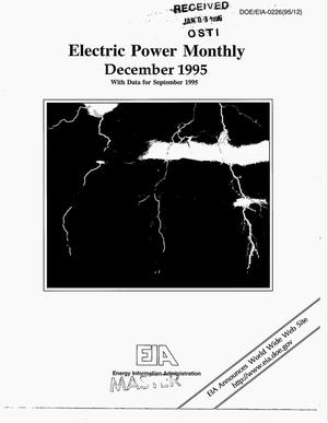 Electric power monthly, December 1995 with data for September 1995