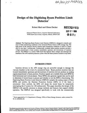 Design of the digitizing beam position limit detector.