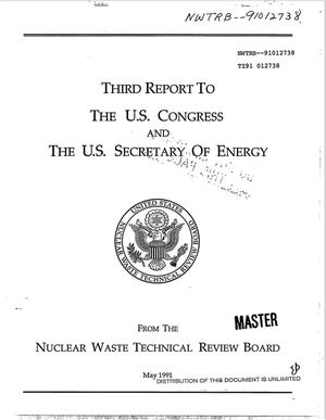 Third report to the US Congress and the US Secretary of Energy