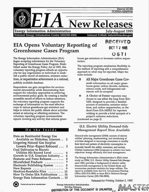 EIA new releases, July--August, 1995