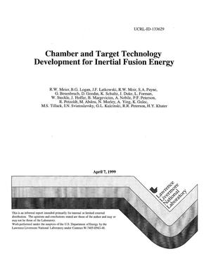 Chamber and target technology development for inertial fusion energy