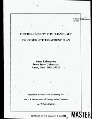 Federal Facility Compliance Act, Proposed Site Treatment Plan: Background Volume. Executive Summary